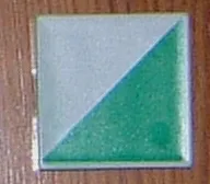 Duplo, Tile 2 x 2 with Shape Green Right Triangle Pattern