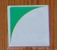 Duplo, Tile 2 x 2 with Shape Green Inverse Quarter Circle Pattern