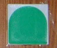 Duplo, Tile 2 x 2 with Shape Green Inverse Arch Pattern