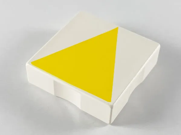 Duplo, Tile 2 x 2 with Shape Yellow Isosceles Triangle Pattern