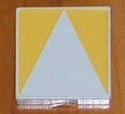 Duplo, Tile 2 x 2 with Shape Yellow Inverse Isosceles Triangle Pattern