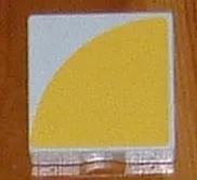 Duplo, Tile 2 x 2 with Shape Yellow Quarter Circle Pattern