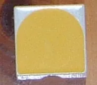 Duplo, Tile 2 x 2 with Shape Yellow Inverse Arch Pattern