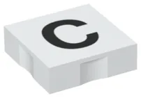 Duplo, Tile 2 x 2 with Black Capital Letter C Pattern
