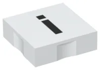 Duplo, Tile 2 x 2 with Black Lowercase Letter i Pattern