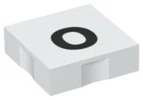 Duplo, Tile 2 x 2 with Black Lowercase Letter o Pattern