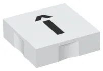 Duplo, Tile 2 x 2 with Black Lowercase Letter i with Circumflex (î) Pattern