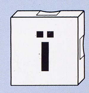 Duplo, Tile 2 x 2 with Black Lowercase Letter i with Diaeresis (ï) Pattern