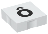 Duplo, Tile 2 x 2 with Black Lowercase Letter o with Circumflex (ô) Pattern