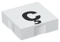 Duplo, Tile 2 x 2 with Black Lowercase Letter c with Cedilla (ç) Pattern