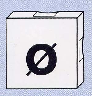 Duplo, Tile 2 x 2 with Black Lowercase Letter o with Stroke (ø) Pattern