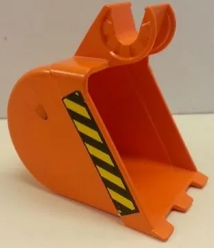 Duplo, Toolo Digger Bucket with 3 Teeth with Black and Yellow Danger Stripes Pattern on Both Sides (Stickers) - Set 3590