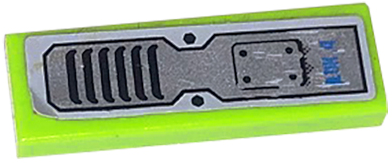 Tile 1 x 3 with 'LOK 4' and Vent Pattern (Sticker) - Set 8189