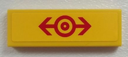 Tile 1 x 3 with Train Logo Red Pattern (Sticker) - Set 60026