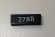 Tile 1 x 3 with '278B' Pattern (Sticker) - Set 10252