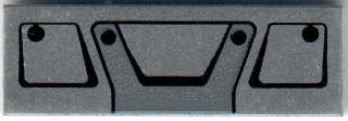 Tile 1 x 3 with Black Truck Grille Frame Pattern