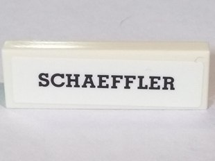 Tile 1 x 3 with 'SCHAEFFLER' Logo Pattern (Sticker) - Set 75887