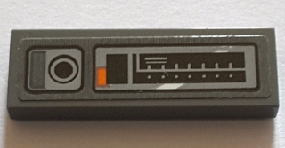 Tile 1 x 3 with Control Panel and Black Button Pattern Model Left Side (Sticker) - Set 75144