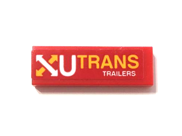 Tile 1 x 3 with 'UTRANS TRAILERS' Pattern (Sticker) - Set 60145