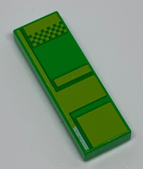 Tile 1 x 3 with Pixelated Pipe Pattern