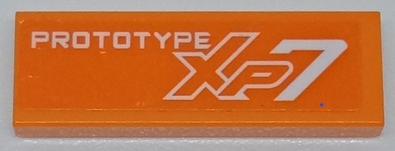 Tile 1 x 3 with White 'PROTOTYPE XP7' Pattern (Sticker) - Set 60209