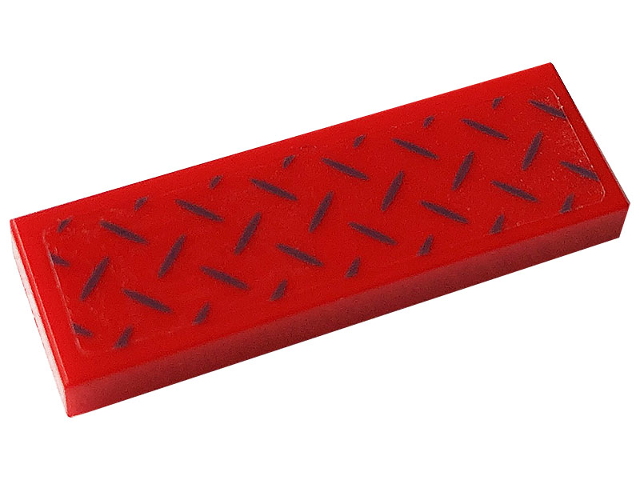 Tile 1 x 3 with Tread Plate Pattern (Sticker) - Set 76166