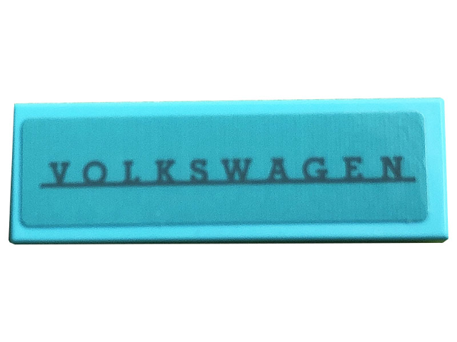 Tile 1 x 3 with 'VOLKSWAGEN' Pattern (Sticker) - Set 10279
