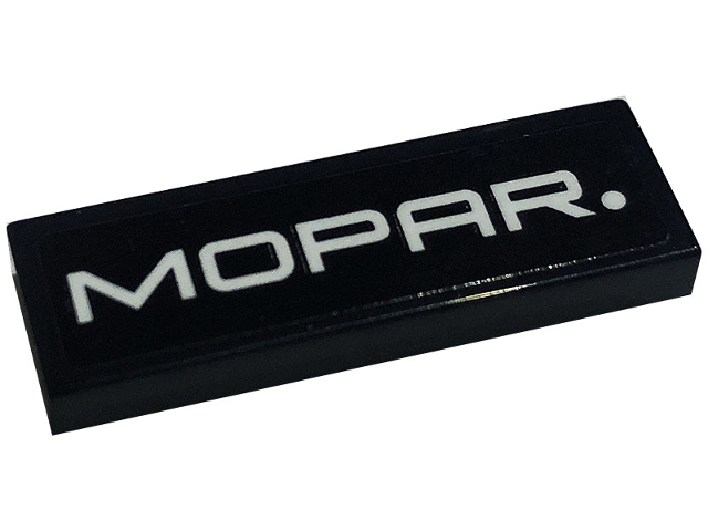 Tile 1 x 3 with White 'MOPAR.' Pattern (Sticker) - Set 76904