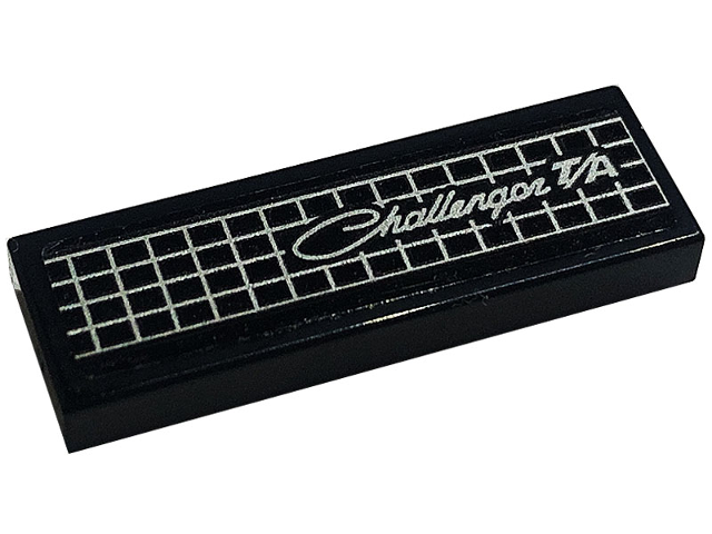 Tile 1 x 3 with Silver Grille and 'Challenger T/A' Pattern (Sticker) - Set 76904