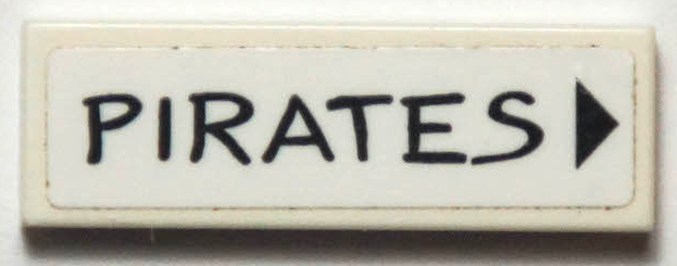 Tile 1 x 3 with Black 'PIRATES' and Triangle Pattern (Sticker) - Set 40346