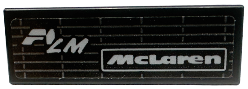 Tile 1 x 3 with Silver 'F1 LM', 'McLaren' and Dark Silver Grille Pattern (Sticker) - Set 76918