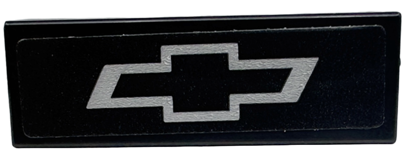 Tile 1 x 3 with Silver Chevrolet Logo Pattern (Sticker) - Set 42153