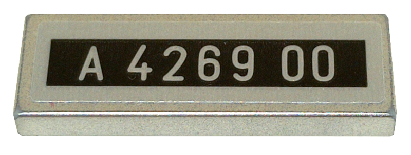Tile 1 x 3 with License Plate 'A 4269 00' Pattern (Sticker) - Set 76911