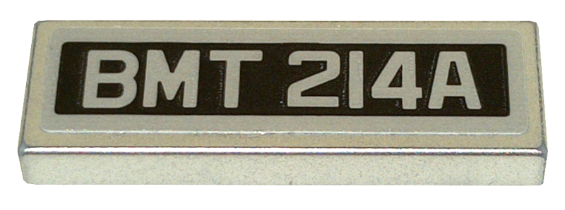 Tile 1 x 3 with License Plate 'BMT 214A' Pattern (Sticker) - Set 76911