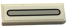 Tile 1 x 3 with Silver Bar with Black Outline Pattern (Sticker) - Set 75378