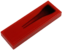 Tile 1 x 3 with Black and Dark Red Air Vent Pattern (Sticker) - Set 76934