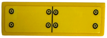 Tile 1 x 3 with Black Line and Screws Pattern (Sticker) - Set 42652