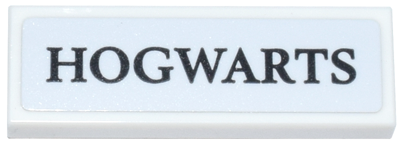 Tile 1 x 3 with Black 'HOGWARTS' Pattern (Sticker) - Set 76457