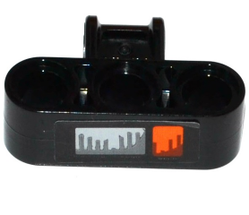 Technic, Axle and Pin Connector Perpendicular Triple with Orange Direction Indicator and Headlight Pattern (Sticker) - Set 42053