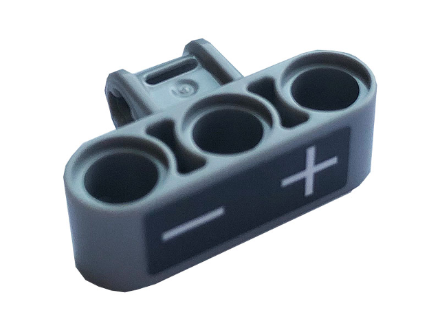 Technic, Axle and Pin Connector Perpendicular Triple with + and - Pattern (Sticker) - Set 42110