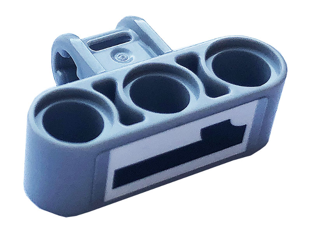 Technic, Axle and Pin Connector Perpendicular Triple with Black Number 1 on White Background Pattern (Sticker) - Set 42123