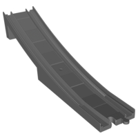 Duplo, Train Track Bridge End Section with Large Bottom Support