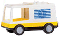 Duplo Van Type 1 with Yellow Base and EMT Star of Life (Ambulance) Pattern on Both Sides (Stickers) - Set 9211