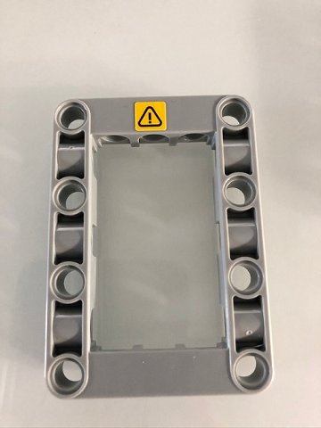 Technic, Liftarm, Modified Frame Thick 5 x 7 Open Center with Warning Sign Pattern (Sticker) - Set 42097