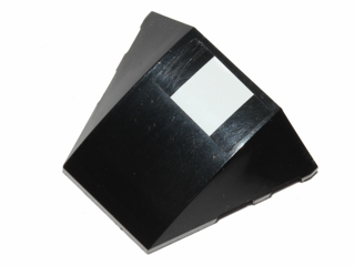 Wedge 4 x 3 Triple Curved No Studs with White Square Pattern (Sticker) - Set 30195