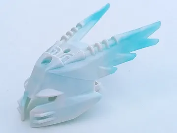 Bionicle Mask Spiked Ice with Marbled Trans-Light Blue Pattern