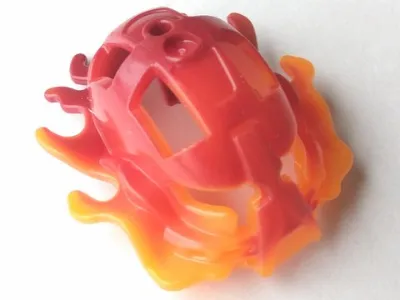 Bionicle Mask Raanu with Marbled Trans-Orange Pattern