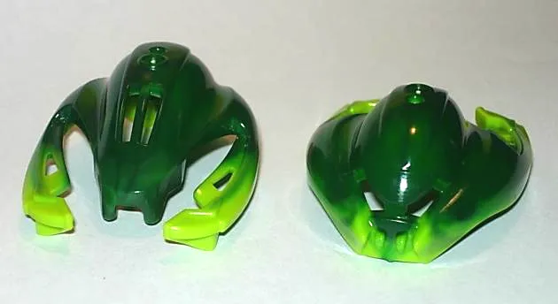 Bionicle Mask Baranus V7 / Skopio XV-1 Flip Mask with Marbled Lime Pattern