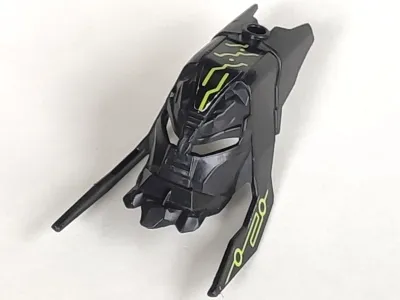 Bionicle Mask Tuma (Glatorian) with Lime Circuitry Pattern (Stickers) - Set 8991