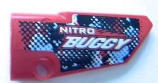 Technic, Panel Fairing # 4 Small Smooth Long, Side B with 'NITRO BUGGY' Pattern (Sticker) - Set 8048